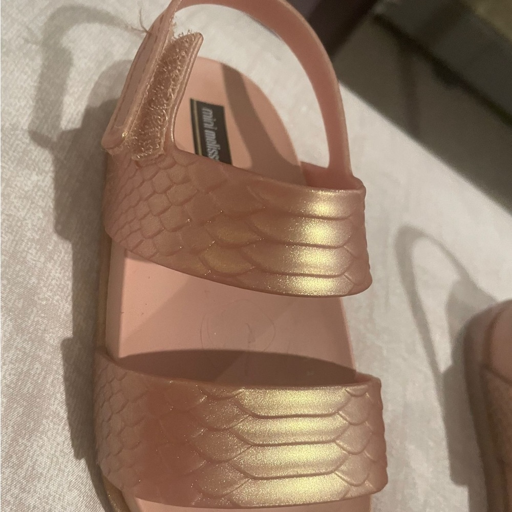 Mini Melissa sandals toddler girl size 9. Like new worn twice